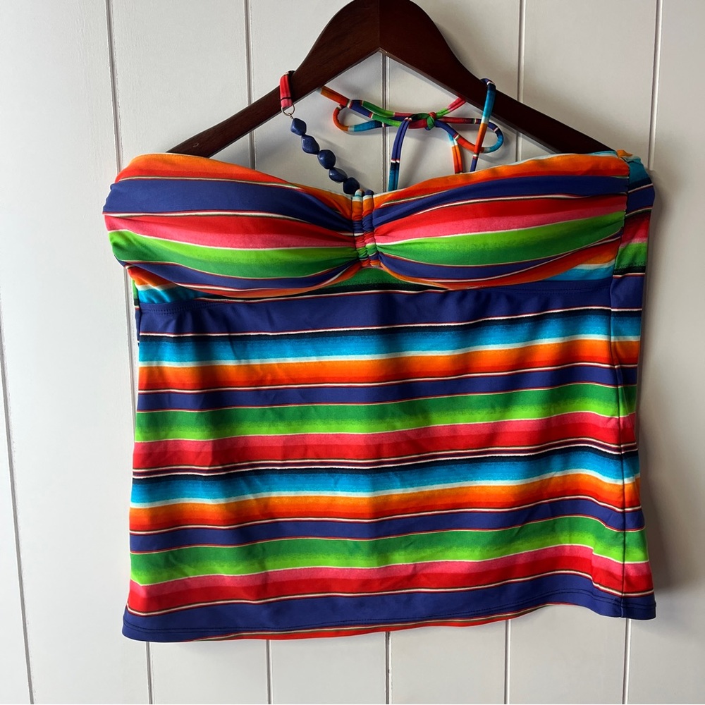 Chaps Vibrant Striped Swim Camisole